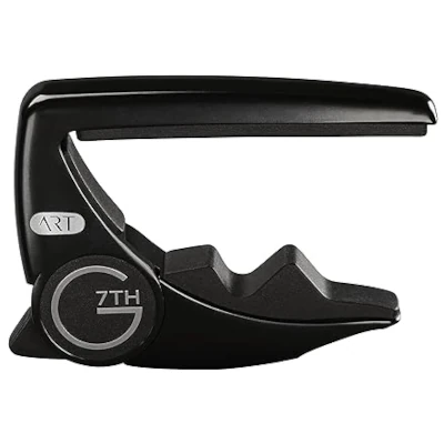 Cejilla G7th Performance 3 color negro para guitarra acústica y eléctrica.